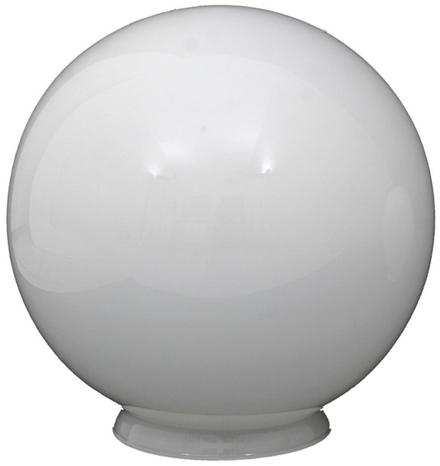 Poste com Globo Simples 15x30 Decorativo - Globo Vidro Leitoso Grande 15x28